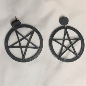 Pentagram Earrings WITH PLASTIC ON
